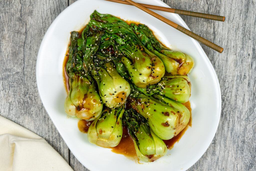 Wok Charred Bok Choy - The Vegan Rhino